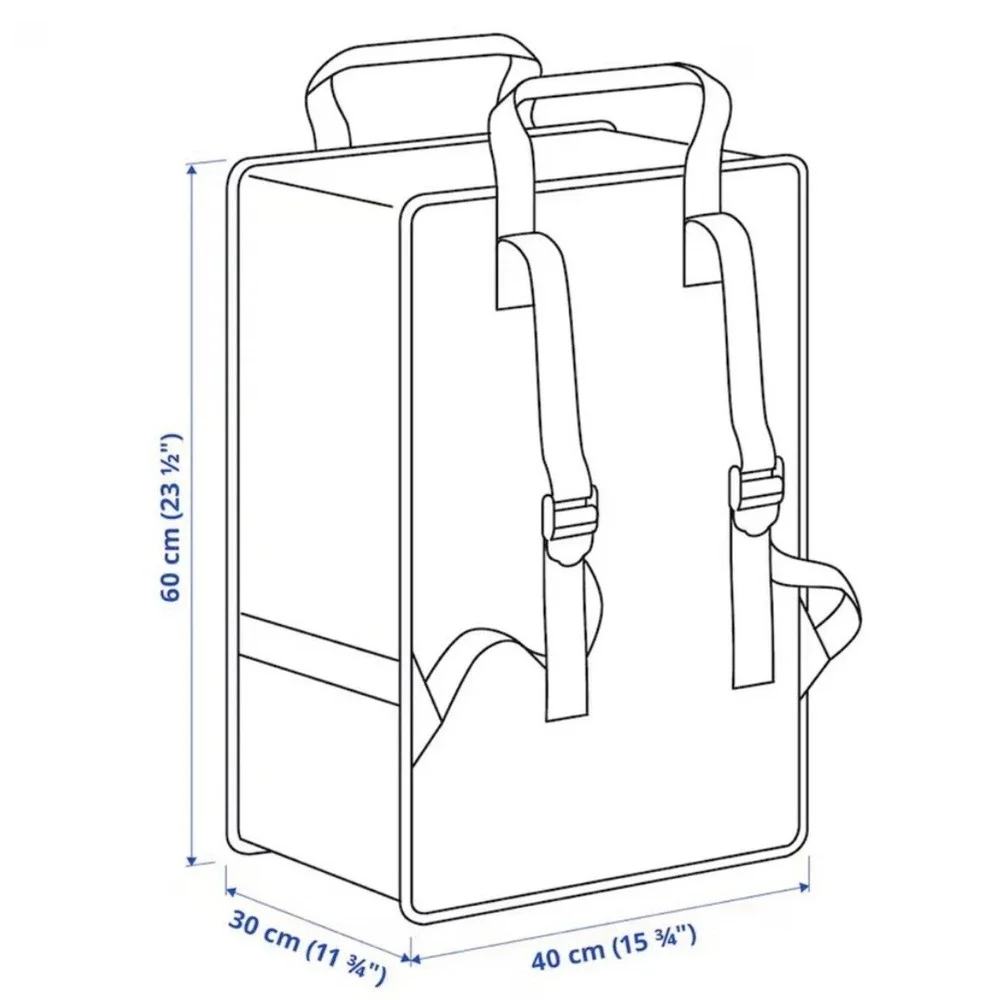 IKEA GÖRSNYGG‎ Reusable Blue Bag 15 ¾x11 ¾x23 ½ 